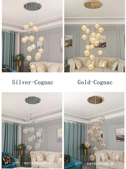 Modern mesh crystal ceiling chandelier with silver or gold metallic frames and clear glass orbs for living room decorbites crystal ceiling