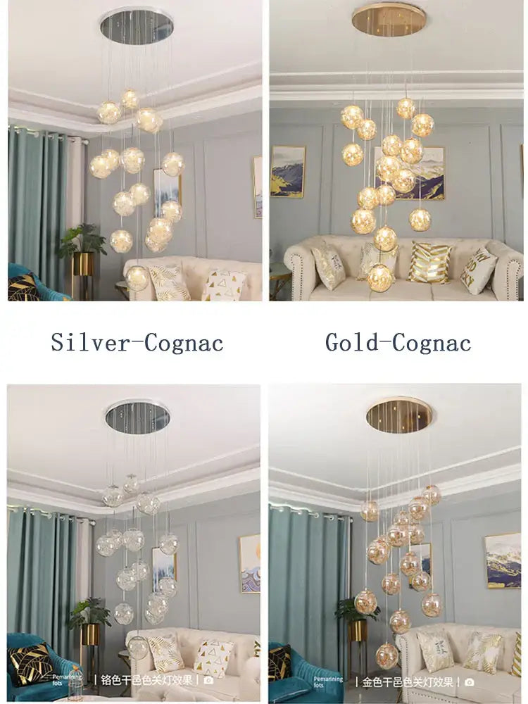 Modern mesh crystal ceiling chandelier with silver or gold metallic frames and clear glass orbs for living room decorbites crystal ceiling