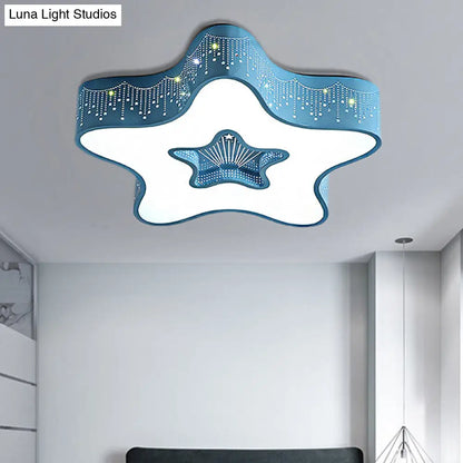 DecorBites™ DecorBites™ Modern Metal Acrylic Flush Mount LED Ceiling Lamp for Child Bedroom