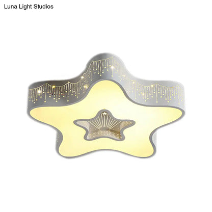 DecorBites™ DecorBites™ Modern Metal Acrylic Flush Mount LED Ceiling Lamp for Child Bedroom