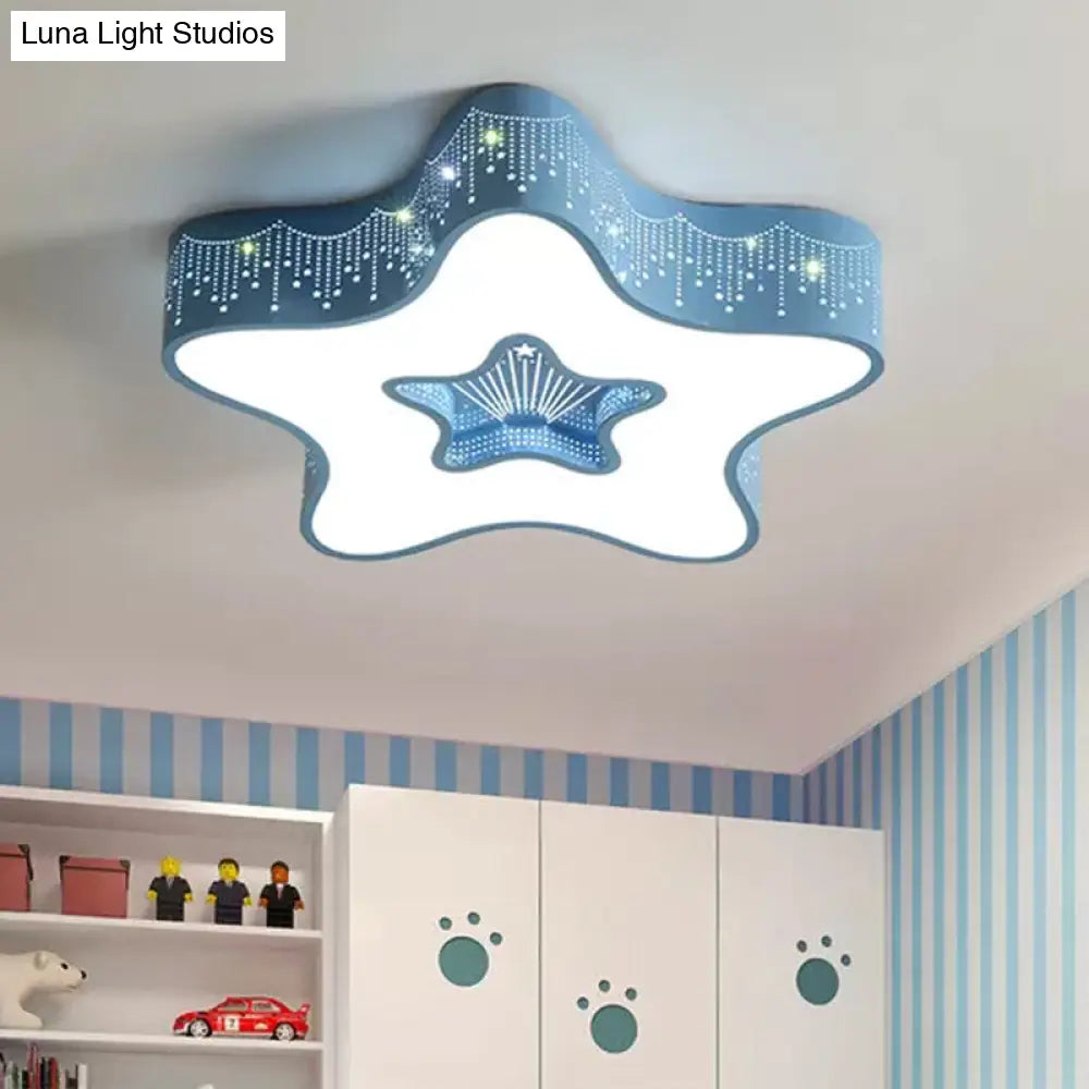 DecorBites™ DecorBites™ Modern Metal Acrylic Flush Mount LED Ceiling Lamp for Child Bedroom