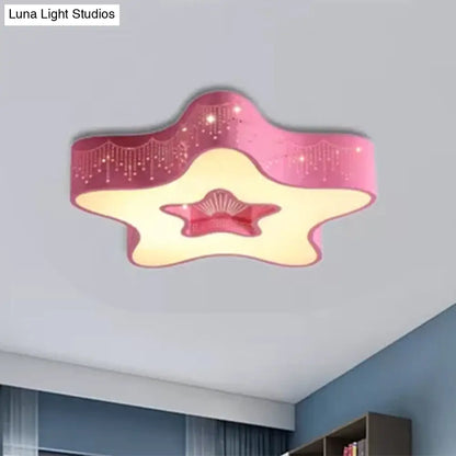 DecorBites™ DecorBites™ Modern Metal Acrylic Flush Mount LED Ceiling Lamp for Child Bedroom