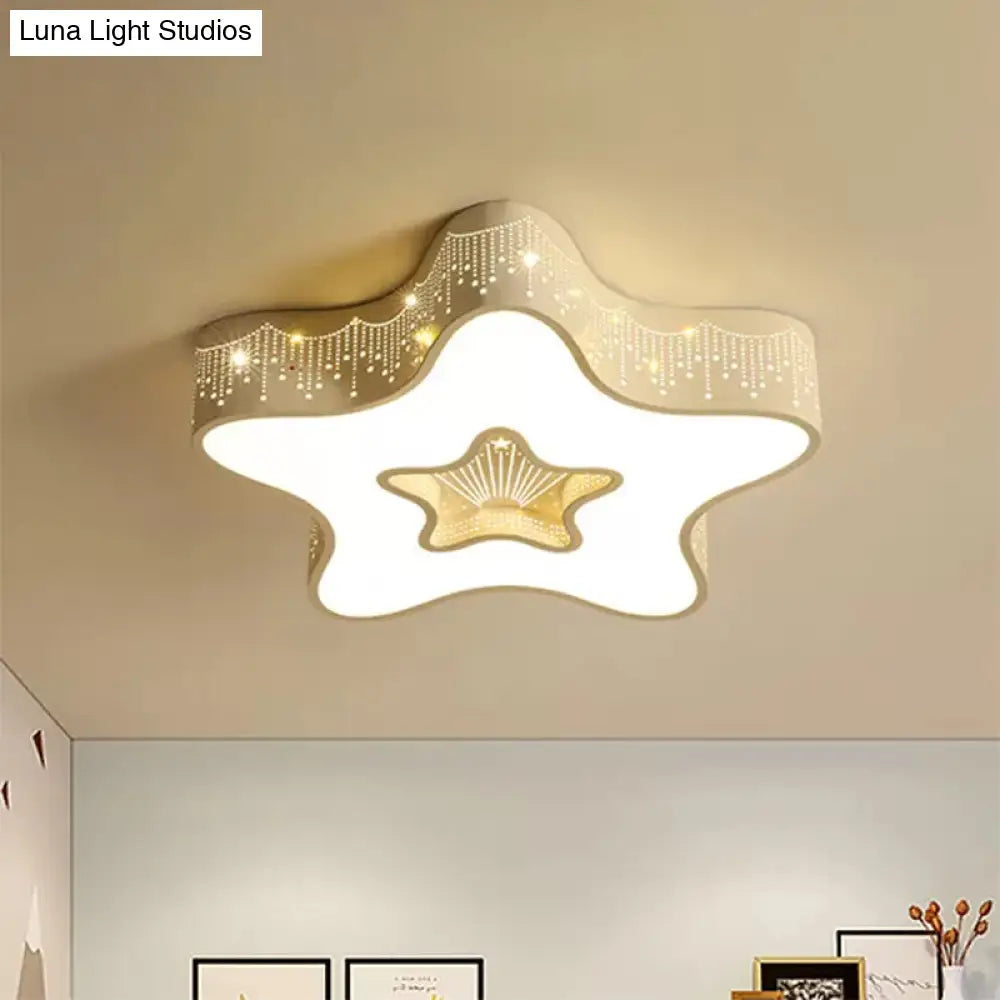 DecorBites™ DecorBites™ Modern Metal Acrylic Flush Mount LED Ceiling Lamp for Child Bedroom