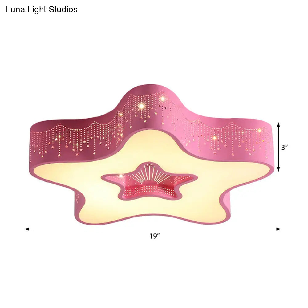 DecorBites™ DecorBites™ Modern Metal Acrylic Flush Mount LED Ceiling Lamp for Child Bedroom