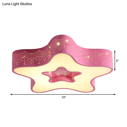 DecorBites™ DecorBites™ Modern Metal Acrylic Flush Mount LED Ceiling Lamp for Child Bedroom