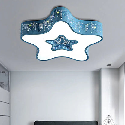 DecorBites™ DecorBites™ Modern Metal Acrylic Flush Mount LED Ceiling Lamp for Child Bedroom