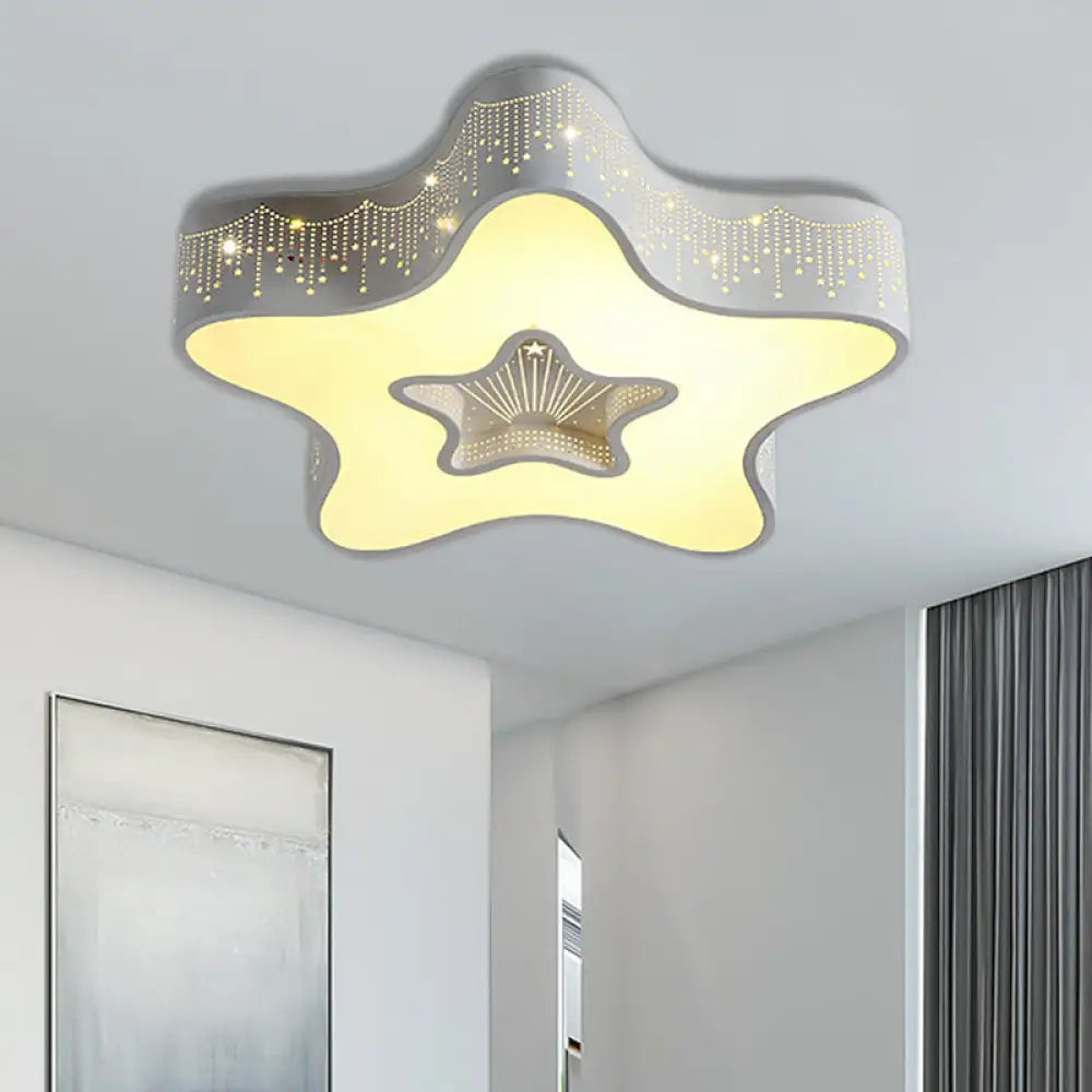 DecorBites™ DecorBites™ Modern Metal Acrylic Flush Mount LED Ceiling Lamp for Child Bedroom