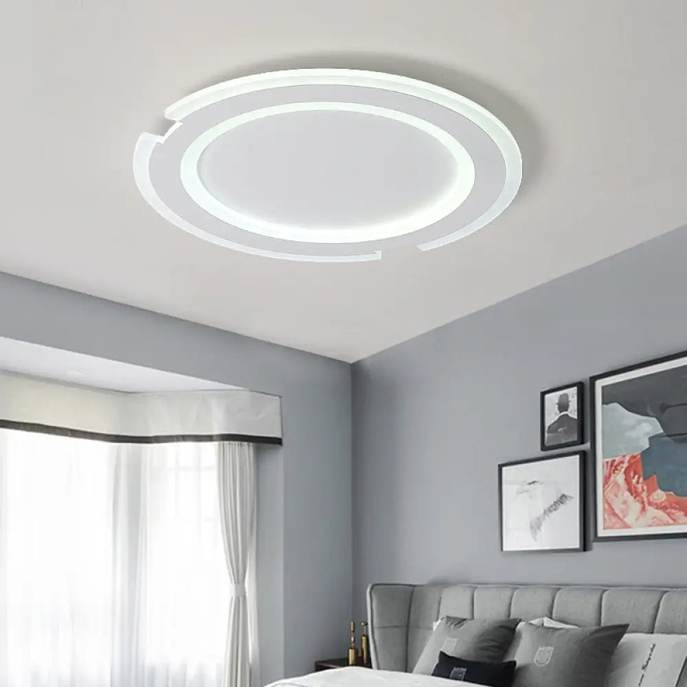DecorBites™ DecorBites™ Modern Metal and Acrylic Circular Flushmount Ceiling Lights - Warm/White Indoor 9"/12"/16" Fixtures