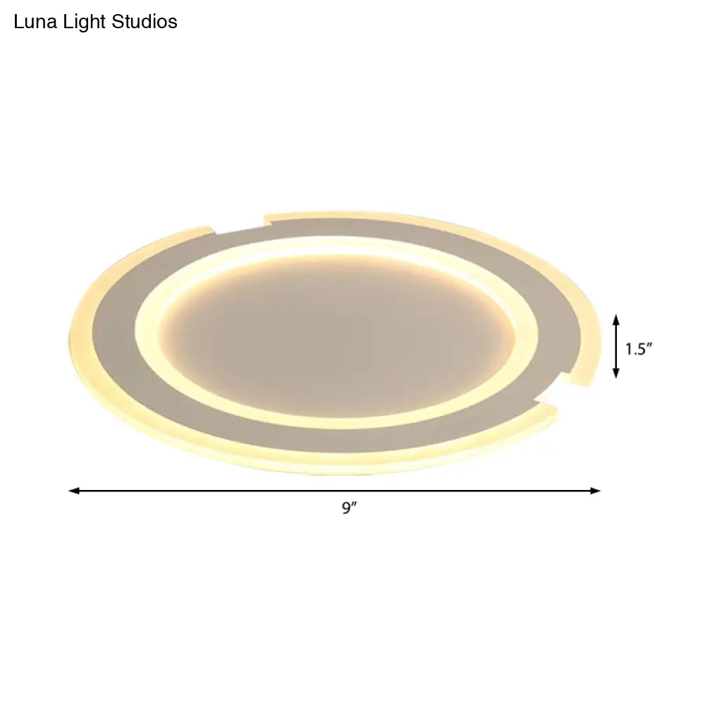 DecorBites™ DecorBites™ Modern Metal and Acrylic Circular Flushmount Ceiling Lights - Warm/White Indoor 9"/12"/16" Fixtures