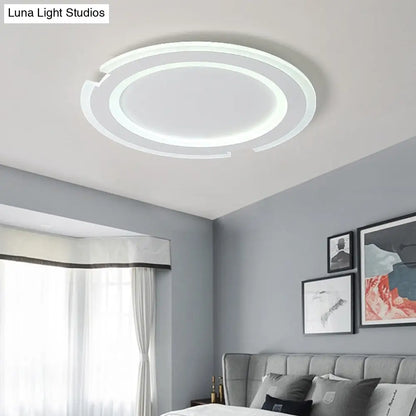 DecorBites™ DecorBites™ Modern Metal and Acrylic Circular Flushmount Ceiling Lights - Warm/White Indoor 9"/12"/16" Fixtures