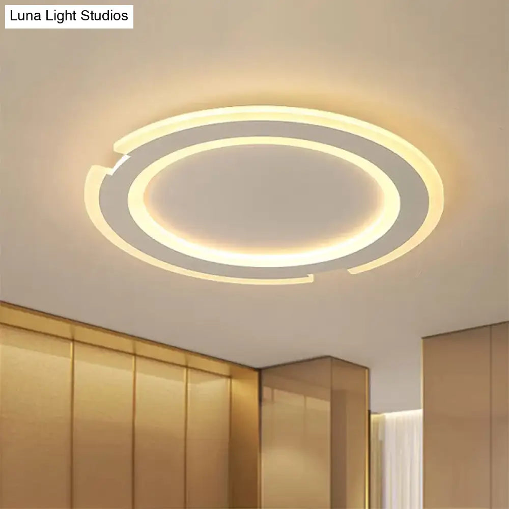 DecorBites™ DecorBites™ Modern Metal and Acrylic Circular Flushmount Ceiling Lights - Warm/White Indoor 9"/12"/16" Fixtures