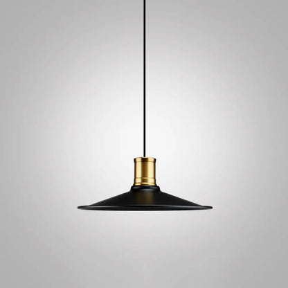 Modern Metal Black Pendant Light with Geometric Shade - Single Bulb Industrial Hanging Fixture