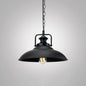 Modern Metal Black Pendant Light with Geometric Shade - Single Bulb Industrial Hanging Fixture