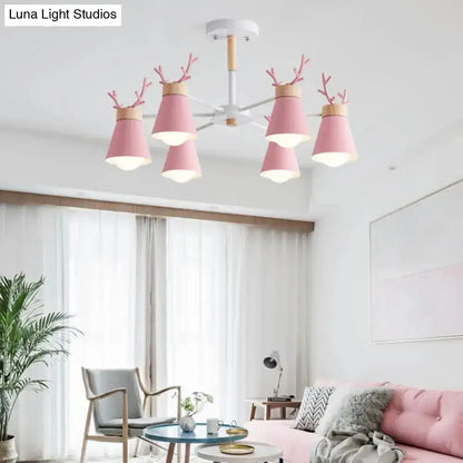 DecorBites™ DecorBites™ Modern Metal Ceiling Lamp with Antler Design - Barrel Semi Flush Light for Living Room