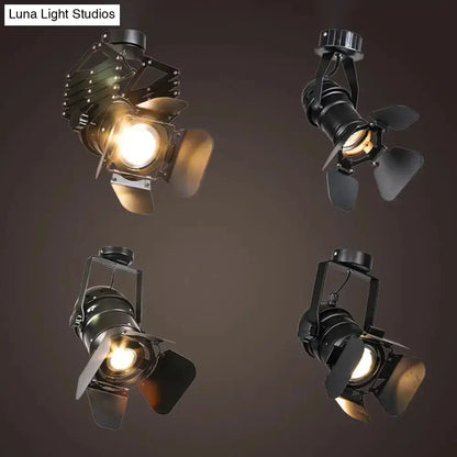 DecorBites™ DecorBites™ Modern Metal Flush Mount Spotlight with Adjustable Arm - Black Semi Flush Mounted Light