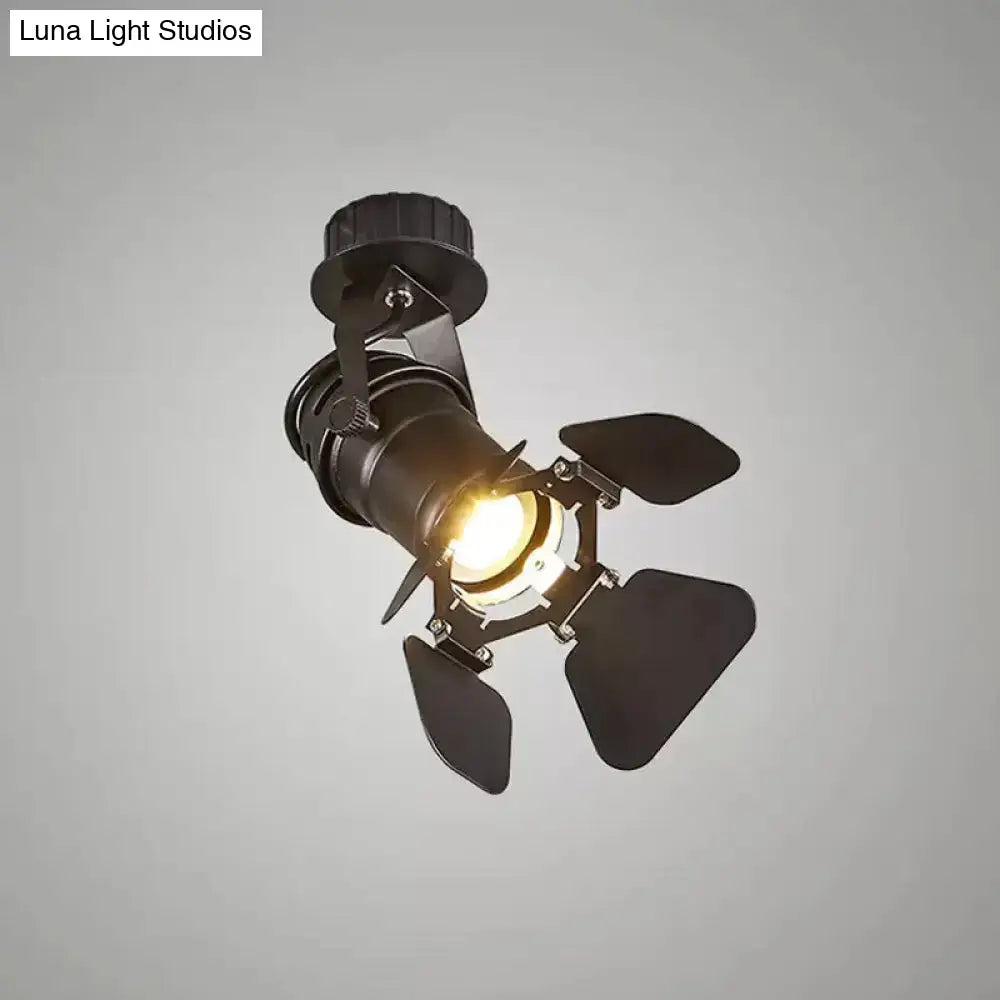 DecorBites™ DecorBites™ Modern Metal Flush Mount Spotlight with Adjustable Arm - Black Semi Flush Mounted Light