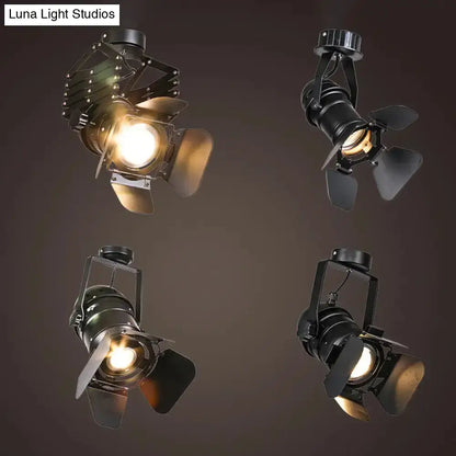 DecorBites™ DecorBites™ Modern Metal Flush Mount Spotlight with Adjustable Arm - Black Semi Flush Mounted Light