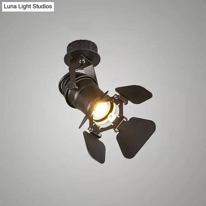 DecorBites™ DecorBites™ Modern Metal Flush Mount Spotlight with Adjustable Arm - Black Semi Flush Mounted Light