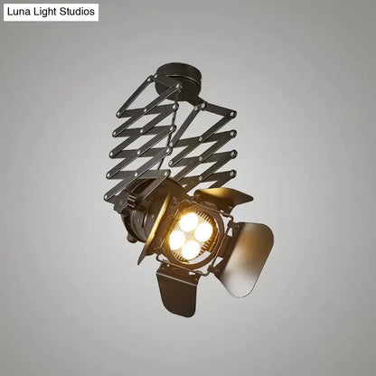 DecorBites™ DecorBites™ Modern Metal Flush Mount Spotlight with Adjustable Arm - Black Semi Flush Mounted Light