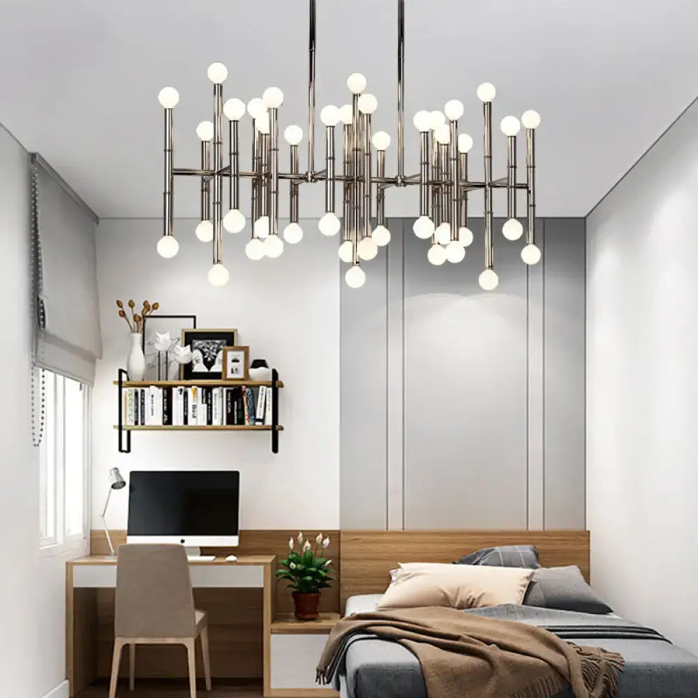 Modern metal island light by decorbites with 42 e12 e14 bulbs in black chrome and gold for up and down lighting