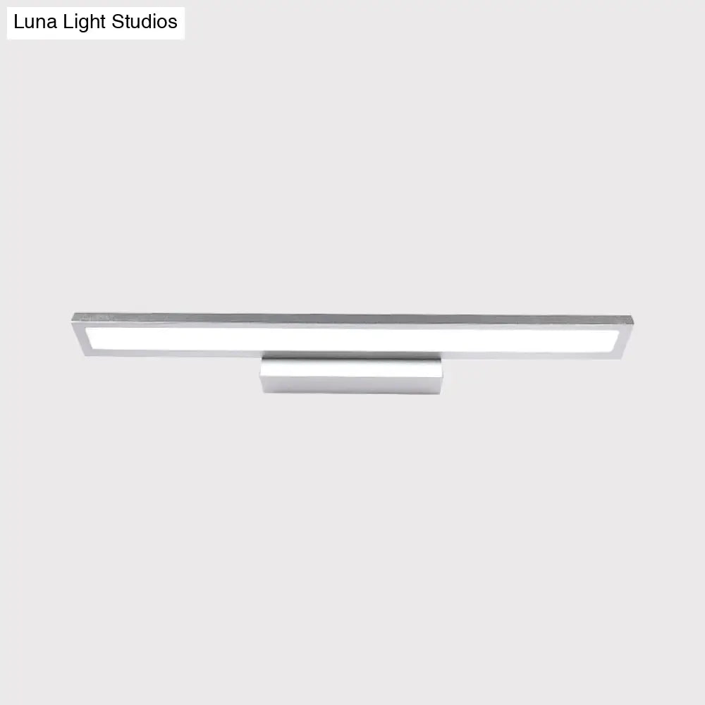 DecorBites™ DecorBites™ Modern Metal LED Bathroom Wall Sconce in Black/Silver, 16"/23.5" L - Elegant Vanity Lighting Ideas