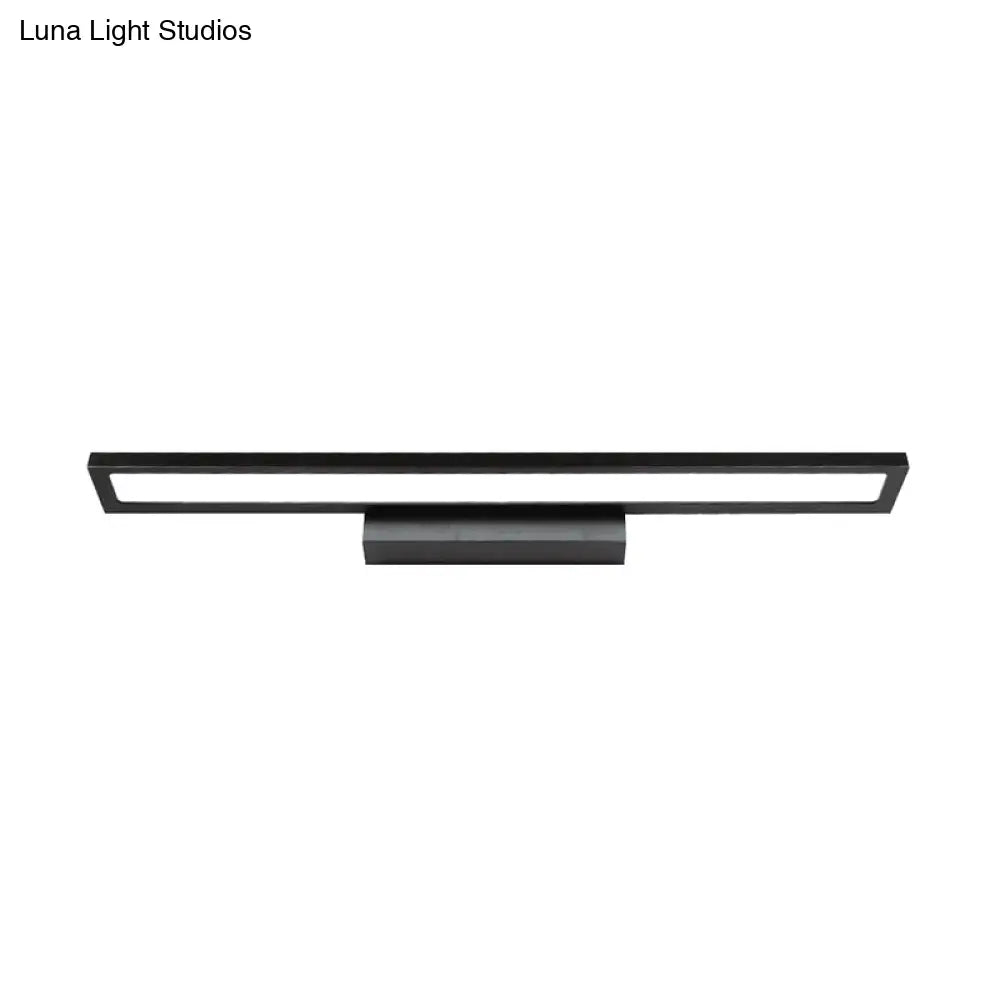 DecorBites™ DecorBites™ Modern Metal LED Bathroom Wall Sconce in Black/Silver, 16"/23.5" L - Elegant Vanity Lighting Ideas