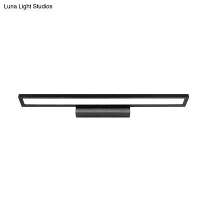 DecorBites™ DecorBites™ Modern Metal LED Bathroom Wall Sconce in Black/Silver, 16"/23.5" L - Elegant Vanity Lighting Ideas