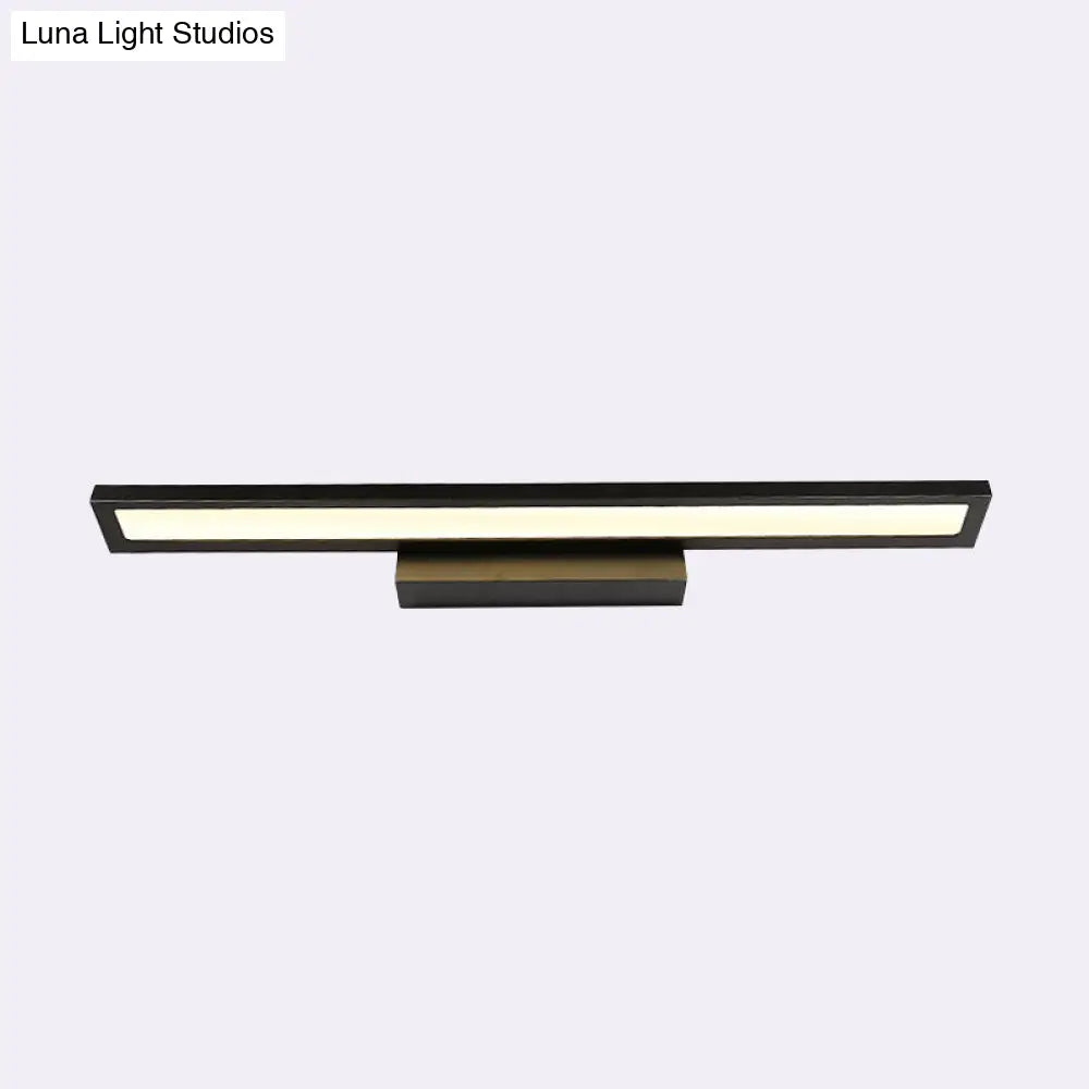 DecorBites™ DecorBites™ Modern Metal LED Bathroom Wall Sconce in Black/Silver, 16"/23.5" L - Elegant Vanity Lighting Ideas