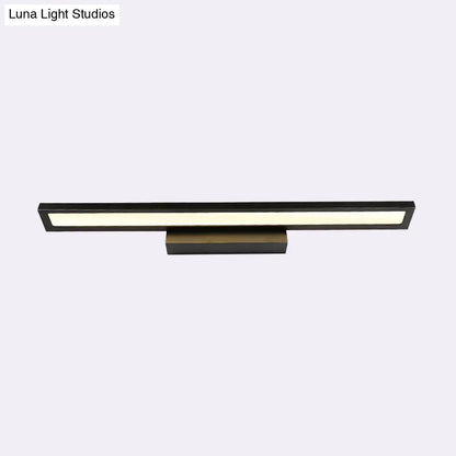 DecorBites™ DecorBites™ Modern Metal LED Bathroom Wall Sconce in Black/Silver, 16"/23.5" L - Elegant Vanity Lighting Ideas