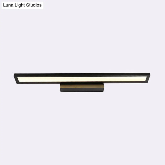 DecorBites™ DecorBites™ Modern Metal LED Bathroom Wall Sconce in Black/Silver, 16"/23.5" L - Elegant Vanity Lighting Ideas