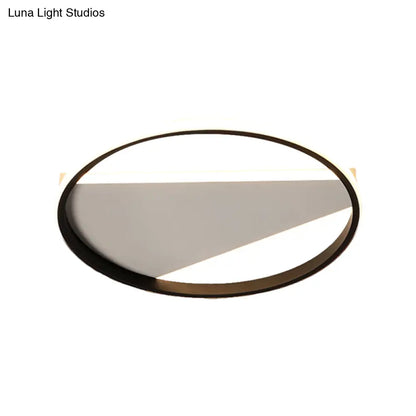 DecorBites™ DecorBites™ Modern Metal LED Black Flushmount Light Fixture in Geometric Design - 16.5" or 20.5" Width