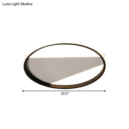 DecorBites™ DecorBites™ Modern Metal LED Black Flushmount Light Fixture in Geometric Design - 16.5" or 20.5" Width