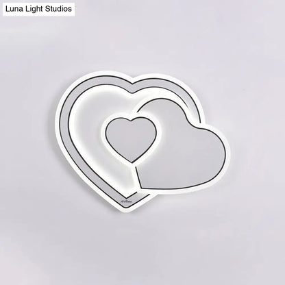 DecorBites™ DecorBites™ Modern Metal LED Ceiling Mounted Fixture for Guest Room - Minimalist Black & White Flush Light