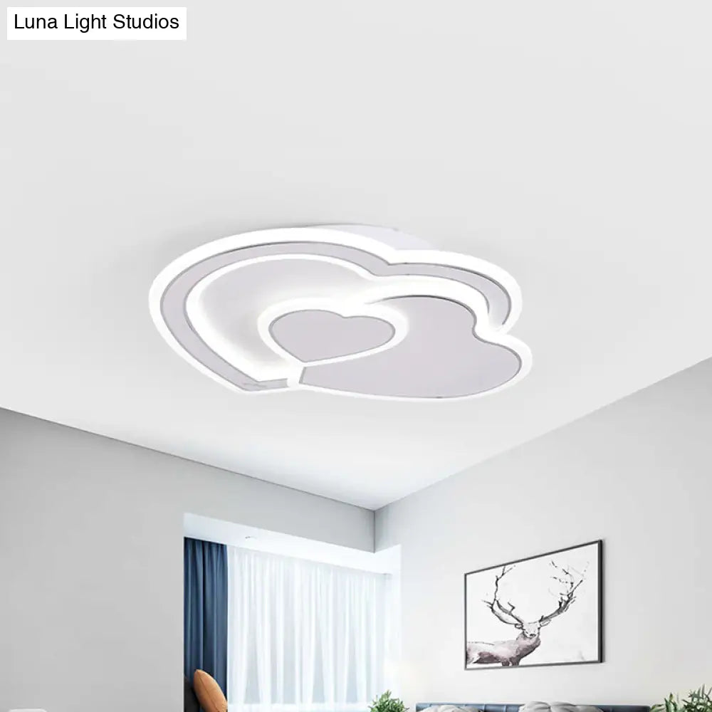 DecorBites™ DecorBites™ Modern Metal LED Ceiling Mounted Fixture for Guest Room - Minimalist Black & White Flush Light
