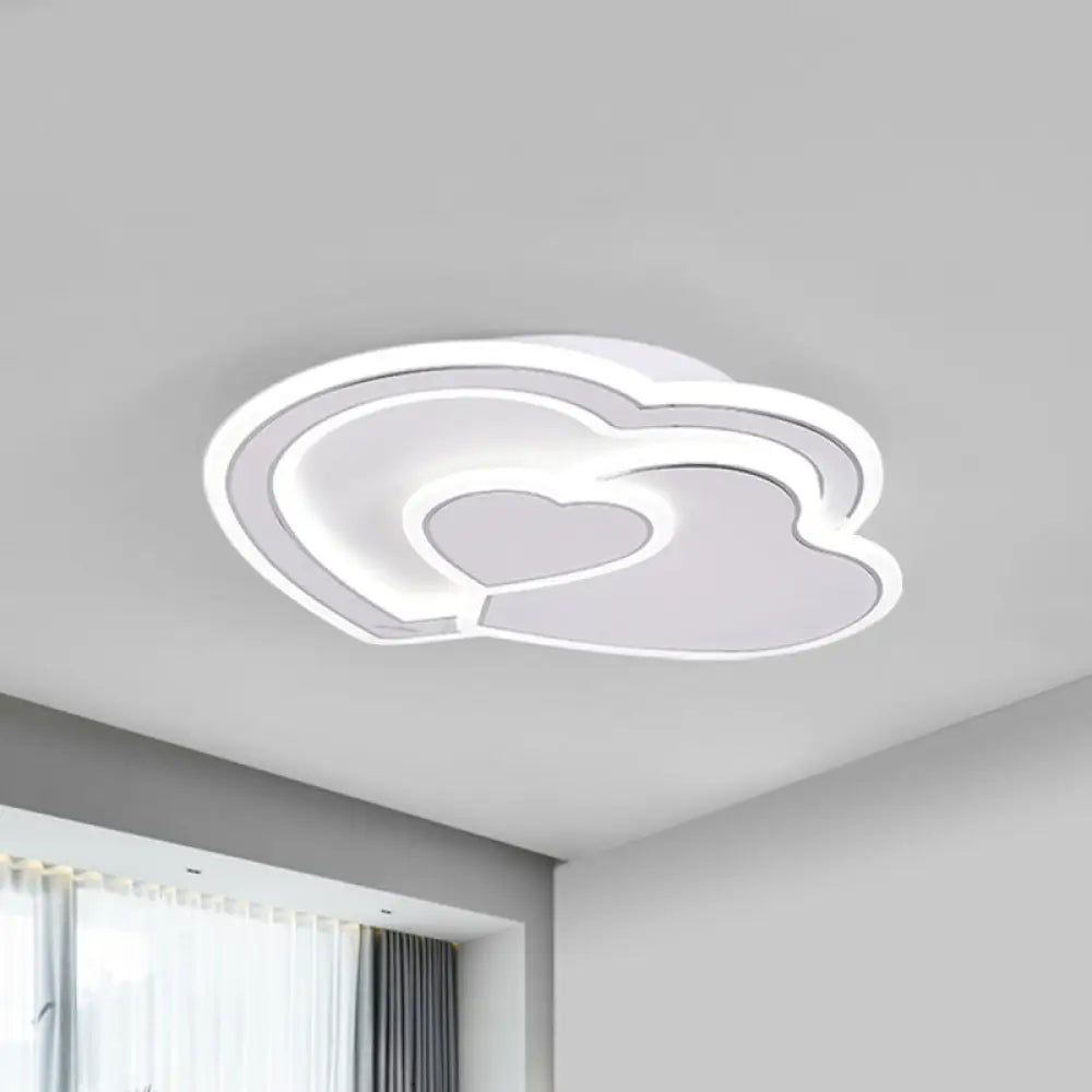 DecorBites™ DecorBites™ Modern Metal LED Ceiling Mounted Fixture for Guest Room - Minimalist Black & White Flush Light