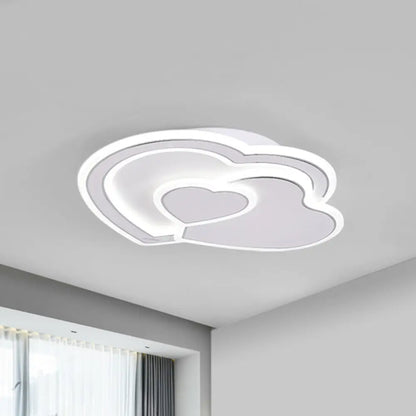 DecorBites™ DecorBites™ Modern Metal LED Ceiling Mounted Fixture for Guest Room - Minimalist Black & White Flush Light