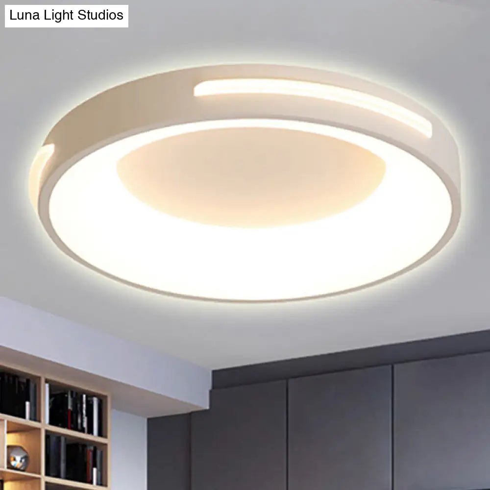 DecorBites™ Lámpara de techo LED empotrada moderna de metal con difusor acrílico - Diseño circular en luz blanca/cálida, varios tamaños