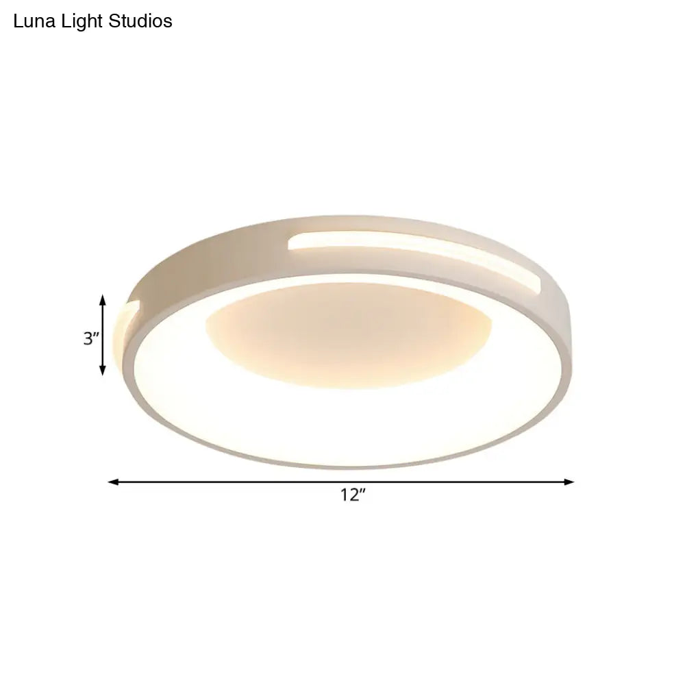 DecorBites™ Lámpara de techo LED empotrada moderna de metal con difusor acrílico - Diseño circular en luz blanca/cálida, varios tamaños