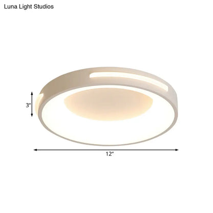 DecorBites™ Lámpara de techo LED empotrada moderna de metal con difusor acrílico - Diseño circular en luz blanca/cálida, varios tamaños