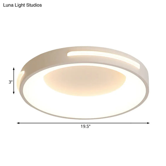 DecorBites™ DecorBites™ Modern Metal LED Flush Ceiling Light with Acrylic Diffuser - Circle Design in White/Warm Light, Various Sizes