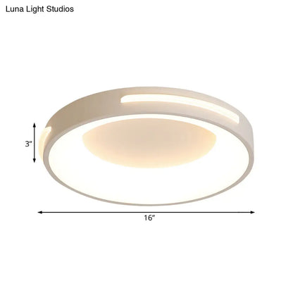 DecorBites™ Lámpara de techo LED empotrada moderna de metal con difusor acrílico - Diseño circular en luz blanca/cálida, varios tamaños