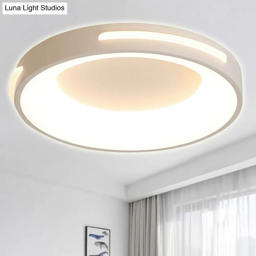 DecorBites™ Lámpara de techo LED empotrada moderna de metal con difusor acrílico - Diseño circular en luz blanca/cálida, varios tamaños