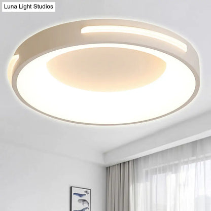 DecorBites™ Lámpara de techo LED empotrada moderna de metal con difusor acrílico - Diseño circular en luz blanca/cálida, varios tamaños