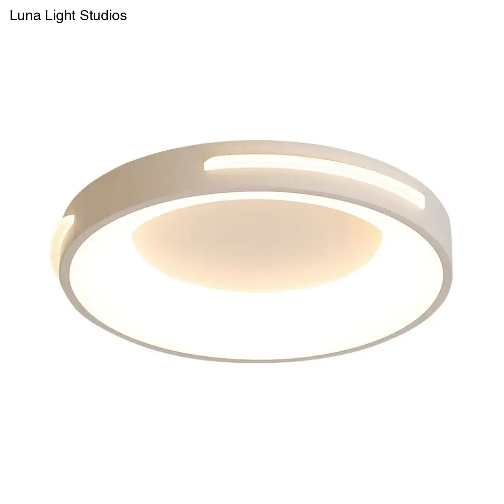 DecorBites™ Lámpara de techo LED empotrada moderna de metal con difusor acrílico - Diseño circular en luz blanca/cálida, varios tamaños