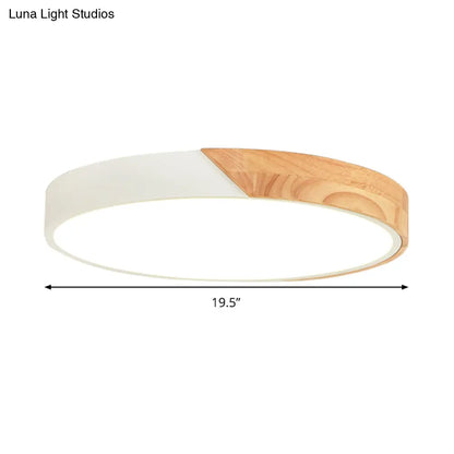 DecorBites™ DecorBites™ Modern Metal LED Flush Light in Pink/White with Acrylic Diffuser, Ceiling Mounted, Round Design - 12"/16"/19.5" Wide