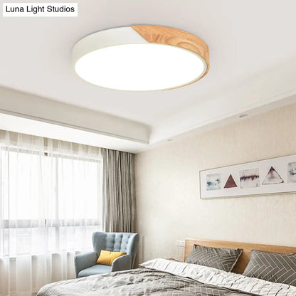 DecorBites™ DecorBites™ Modern Metal LED Flush Light in Pink/White with Acrylic Diffuser, Ceiling Mounted, Round Design - 12"/16"/19.5" Wide