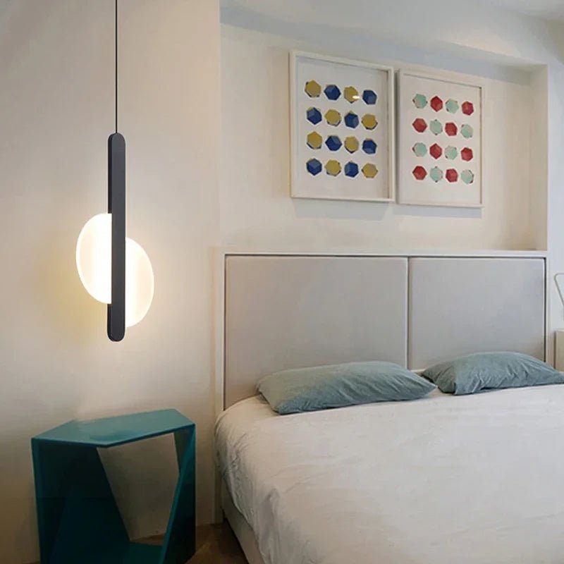 Modern Metal LED Pendant Light in Black or White - Decorbites