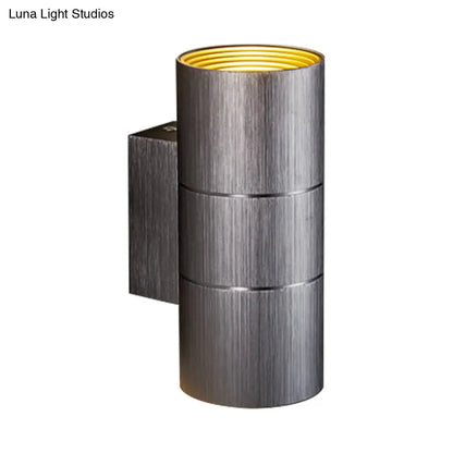DecorBites™ DecorBites™ Modern Metal LED Up and Down Wall Sconce - 1 Light Black/Grey/Gold Wall Lamp for Bathroom