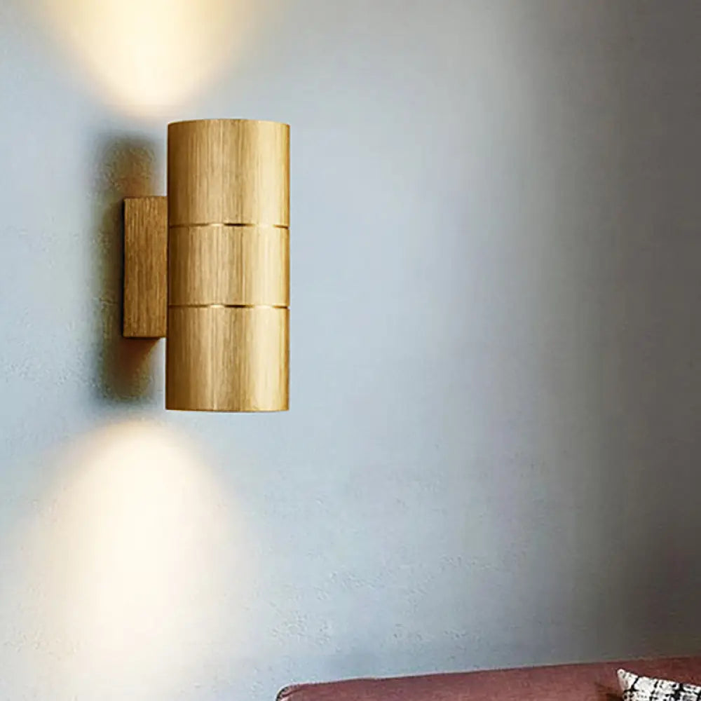 DecorBites™ DecorBites™ Modern Metal LED Up and Down Wall Sconce - 1 Light Black/Grey/Gold Wall Lamp for Bathroom