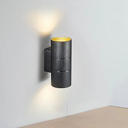 DecorBites™ DecorBites™ Modern Metal LED Up and Down Wall Sconce - 1 Light Black/Grey/Gold Wall Lamp for Bathroom